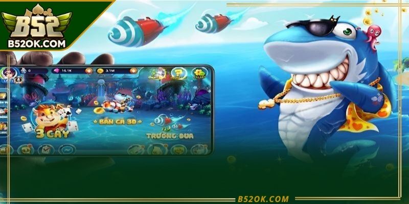 Giao diện bắn cá xèng với nhiều loại cá và hiệu ứng rõ nét