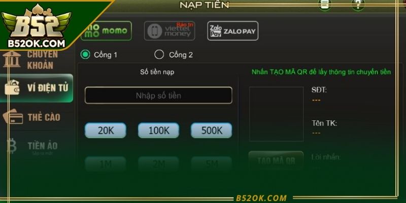 Những lưu ý quan trọng khi thực hiện nạp tiền B52