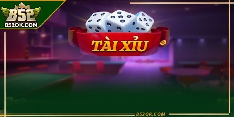 Bàn tài xỉu hiển thị kết quả và tổng điểm xúc xắc